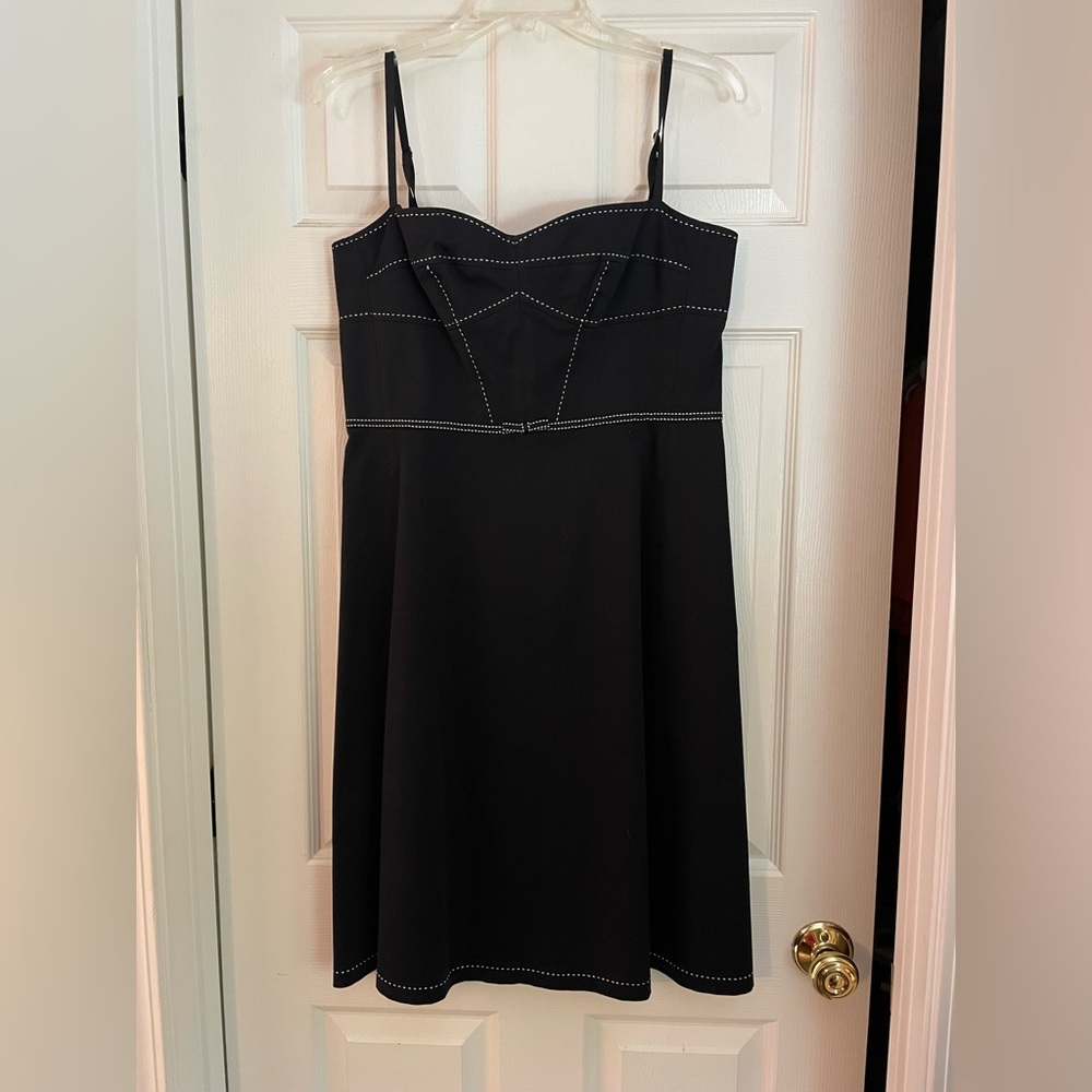 Gianni Bini Black Strappy Dress, Size 12.